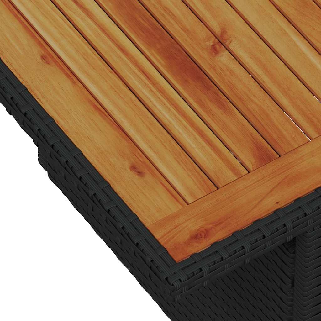 Sjedeća garnitura za vrt s jastukom 7 pcs Crna i plava