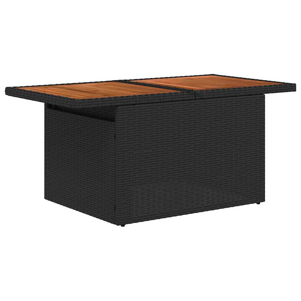 Sjedeća garnitura za vrt 9 pcs Crna i Plava poliratan