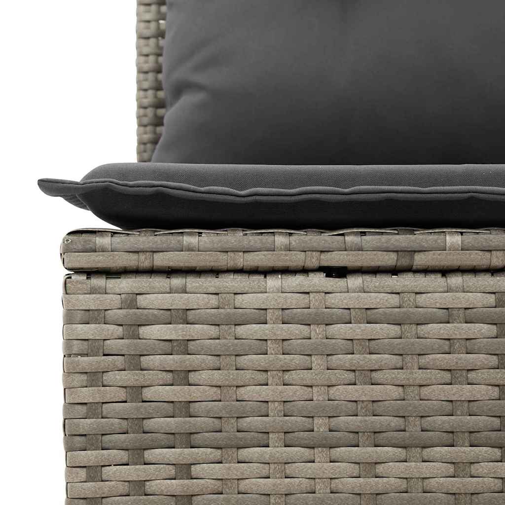 Sjedeća garnitura za vrt s jastukom 9 pcs Siva