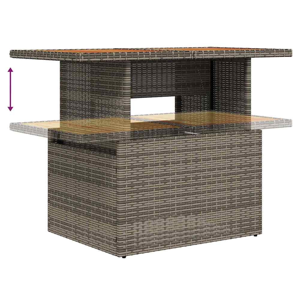 Sjedeća garnitura za vrt s jastukom 6 pcs Siva
