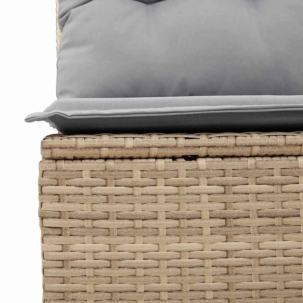 Sjedeća garnitura za vrt s jastukom 7 pcs bež i svjetlosiva