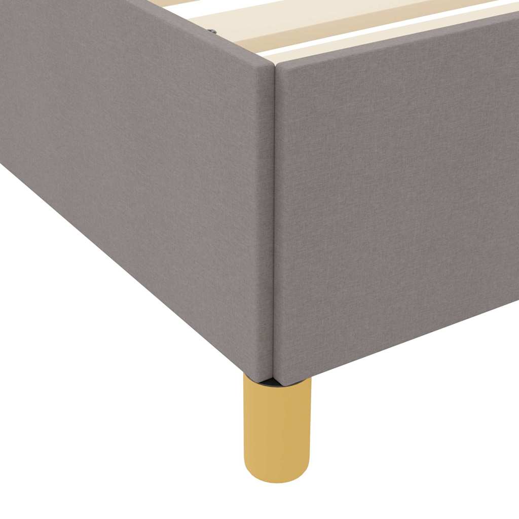 Krevetna konstrukcija s madracem Sivo-smeđa 90 x 200 cm tkanina