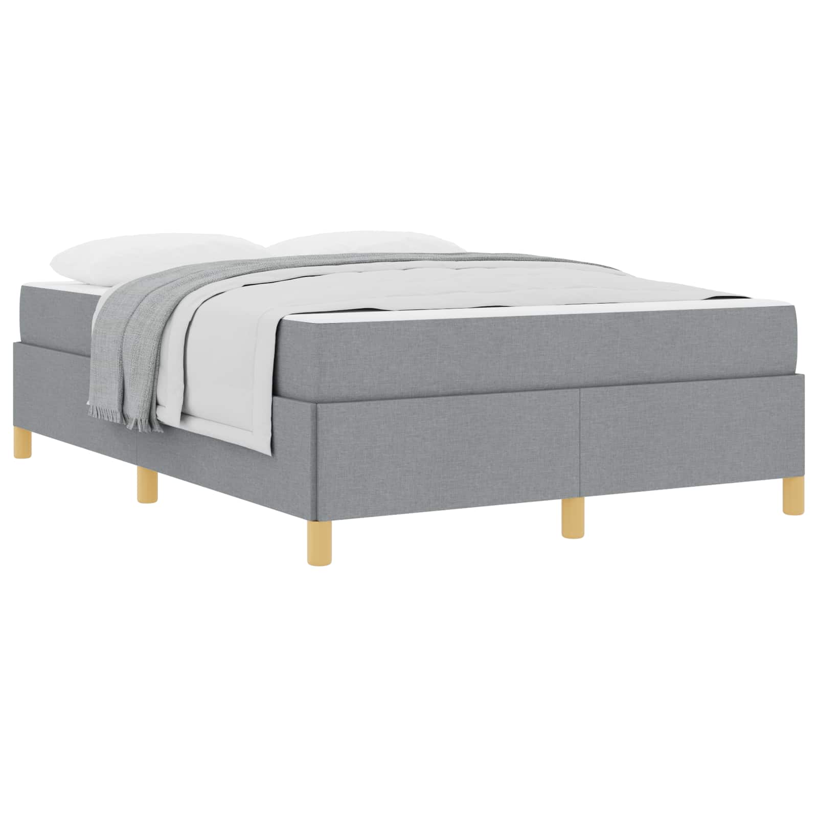 Krevetna konstrukcija Svijetlo siva 140 x 190 cm tkanina
