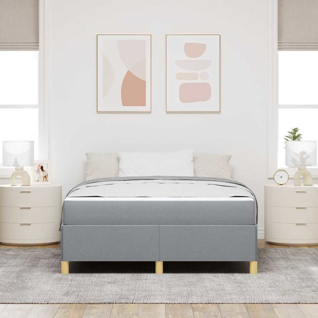 Krevetna konstrukcija Svijetlo siva 160 x 200 cm tkanina