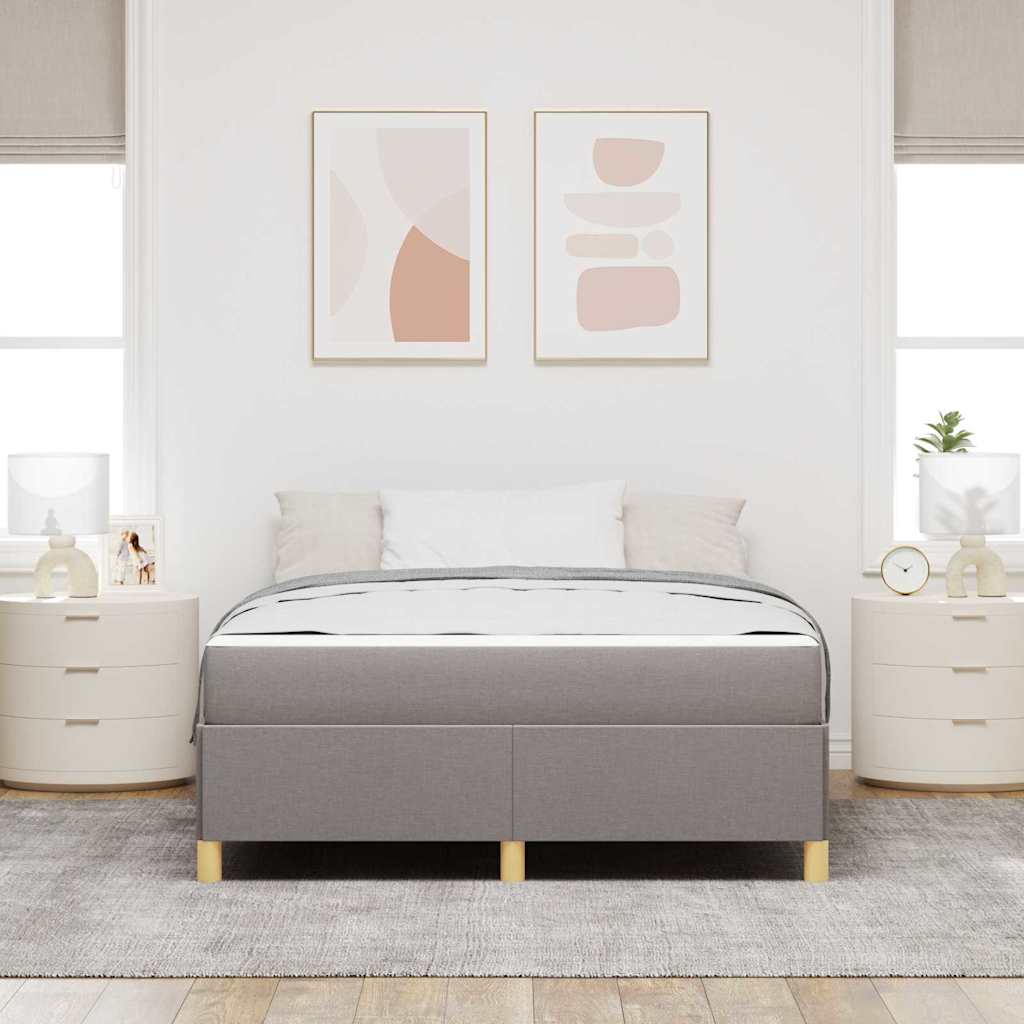 Krevetna konstrukcija Sivo-smeđa 160 x 200 cm tkanina