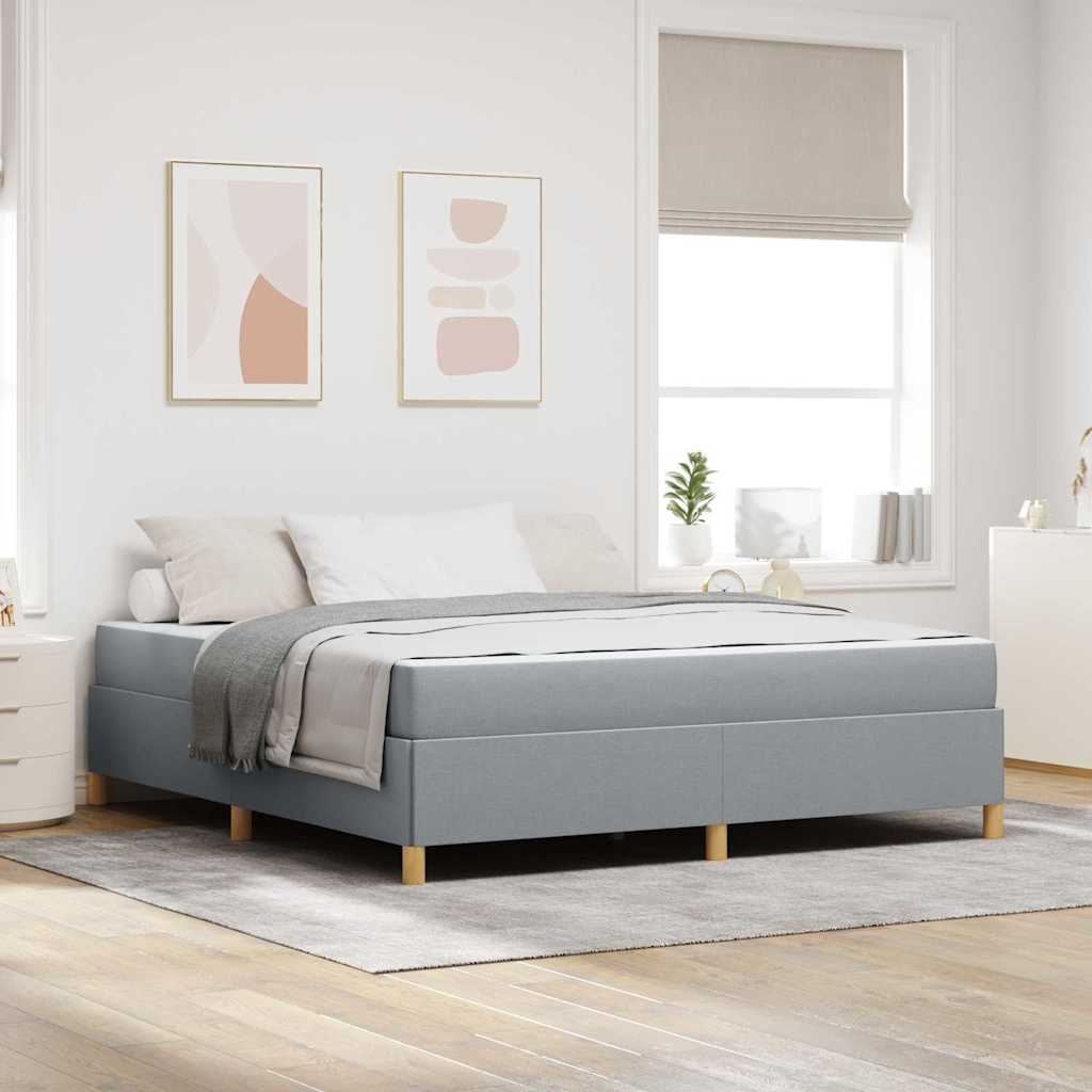 Krevetna konstrukcija Svijetlo siva 180 x 200 cm tkanina