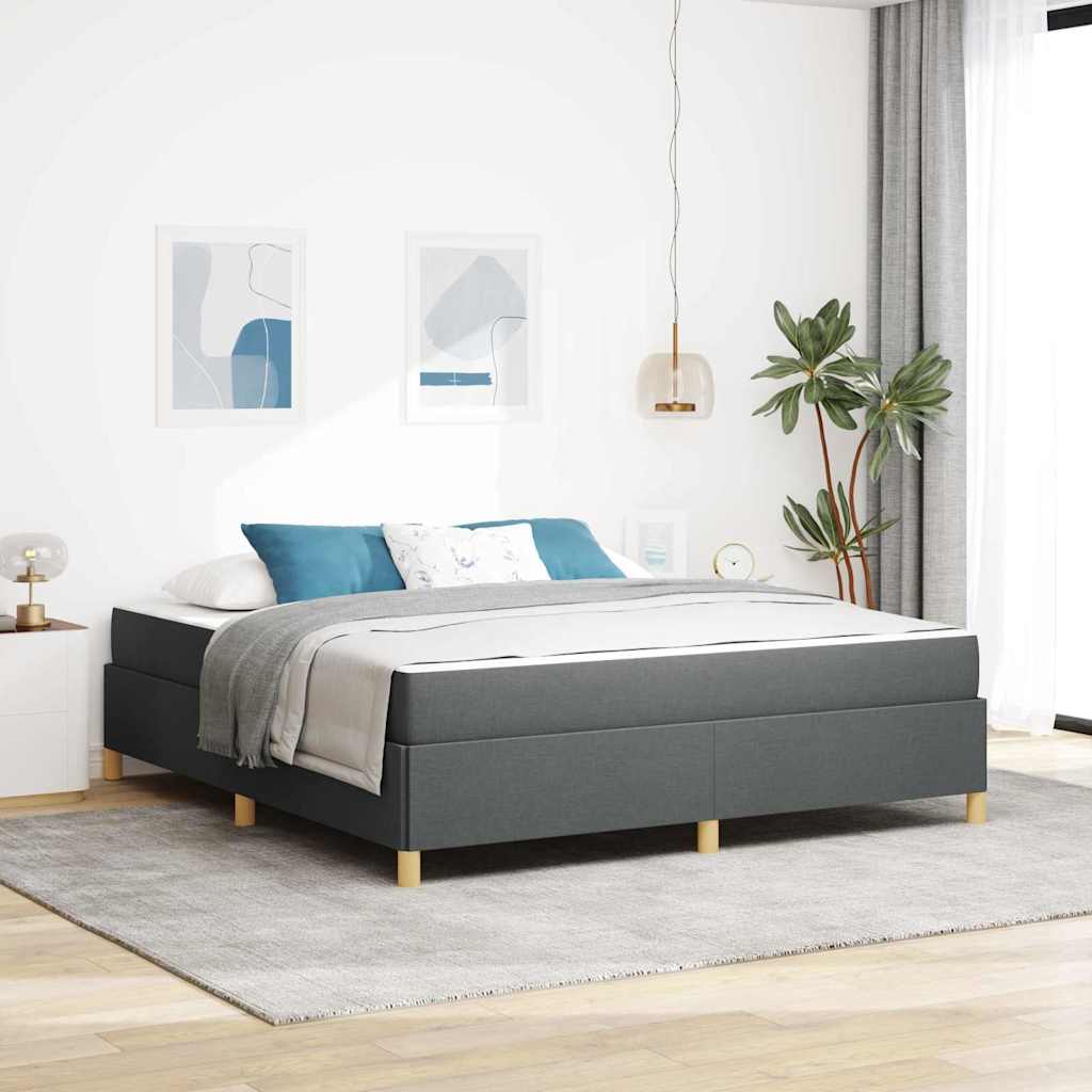 Krevetna konstrukcija Tamno siva 180 x 200 cm tkanina