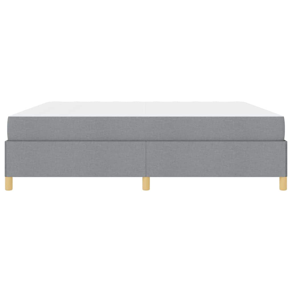 Krevetna konstrukcija Svijetlo siva 200 x 200 cm tkanina