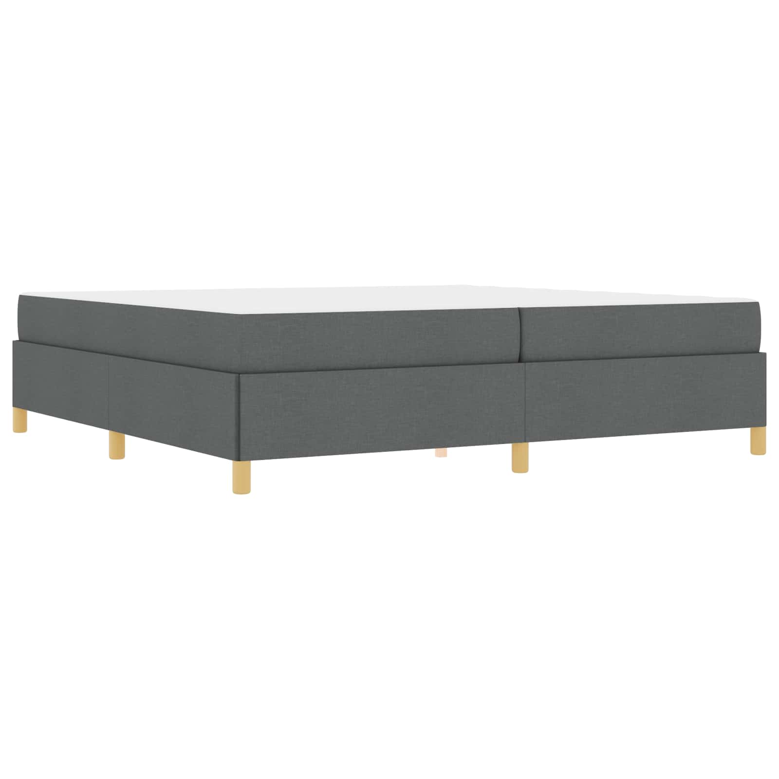 Krevetna konstrukcija Tamno siva 200 x 200 cm tkanina