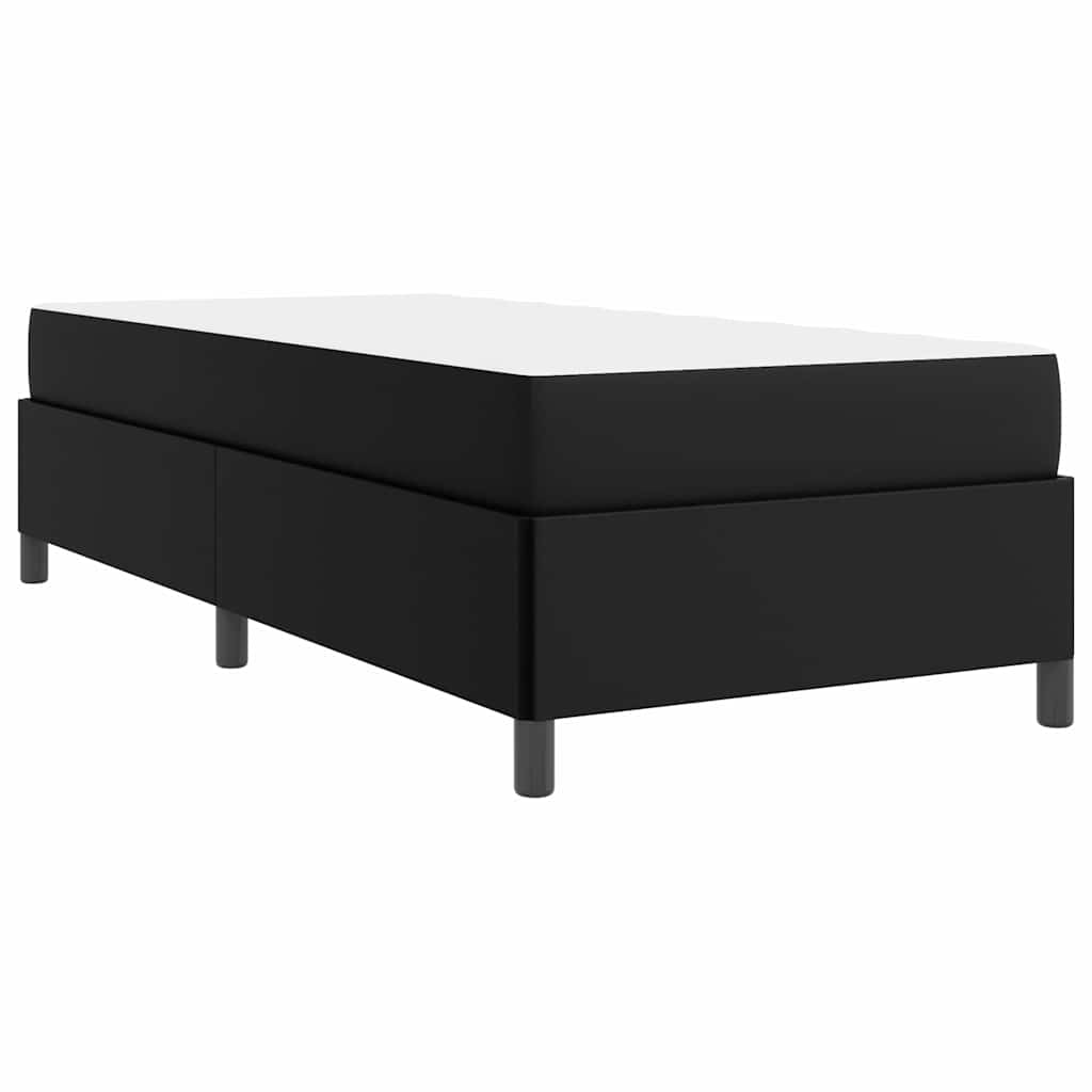 Krevetna konstrukcija s madracem Crna 80 x 200 cm tkanina