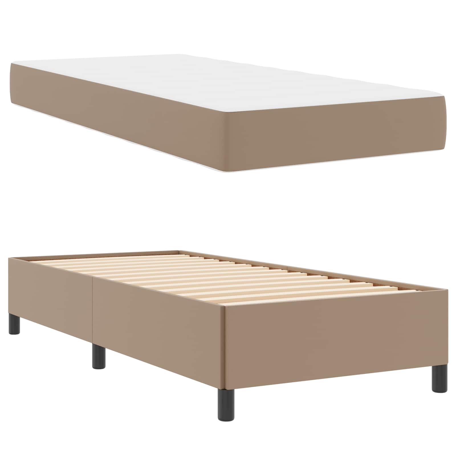 Krevetna konstrukcija Boja cappuccina 80 x 200 cm tkanina