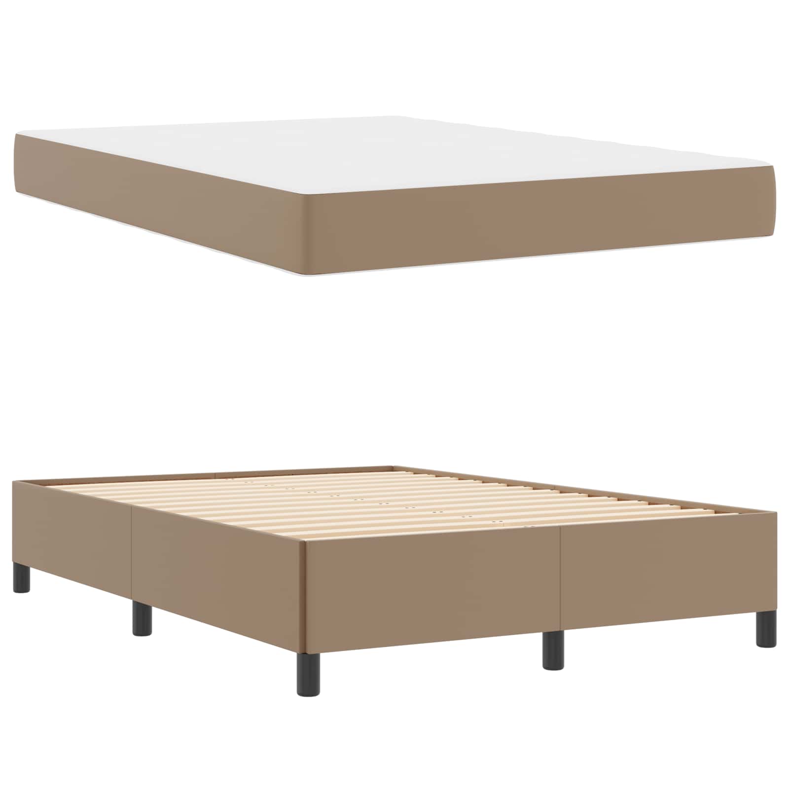 Krevetna konstrukcija Boja cappuccina 140 x 190 cm tkanina
