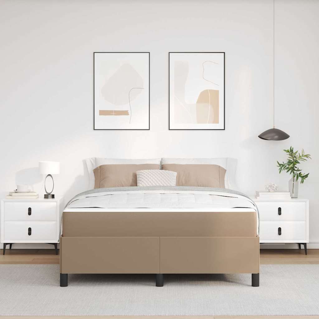 Krevetna konstrukcija Boja cappuccina 140 x 200 cm tkanina