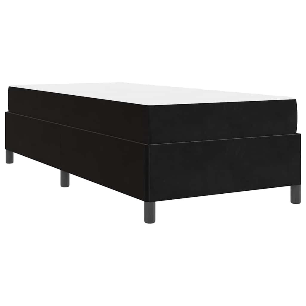 Krevetna konstrukcija s madracem Crna 90 x 190 cm tkanina