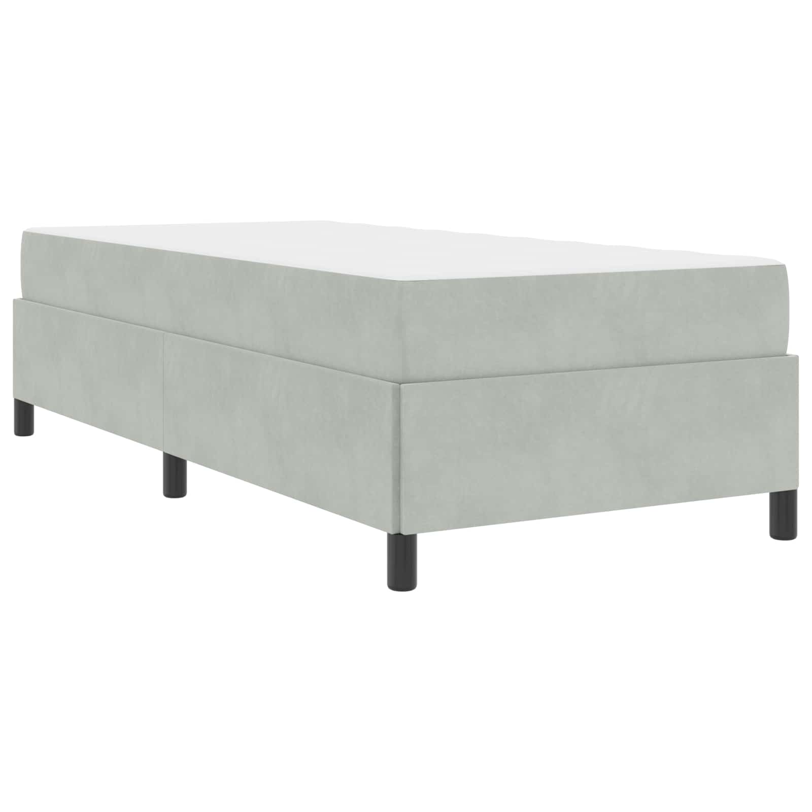 Krevetna konstrukcija Svijetlo siva 90 x 200 cm tkanina