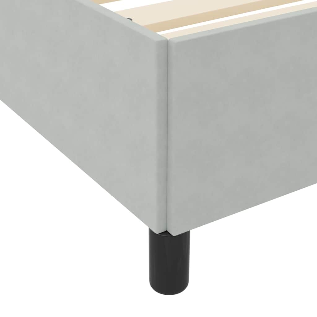 Krevetna konstrukcija Svijetlo siva 100 x 200 cm tkanina