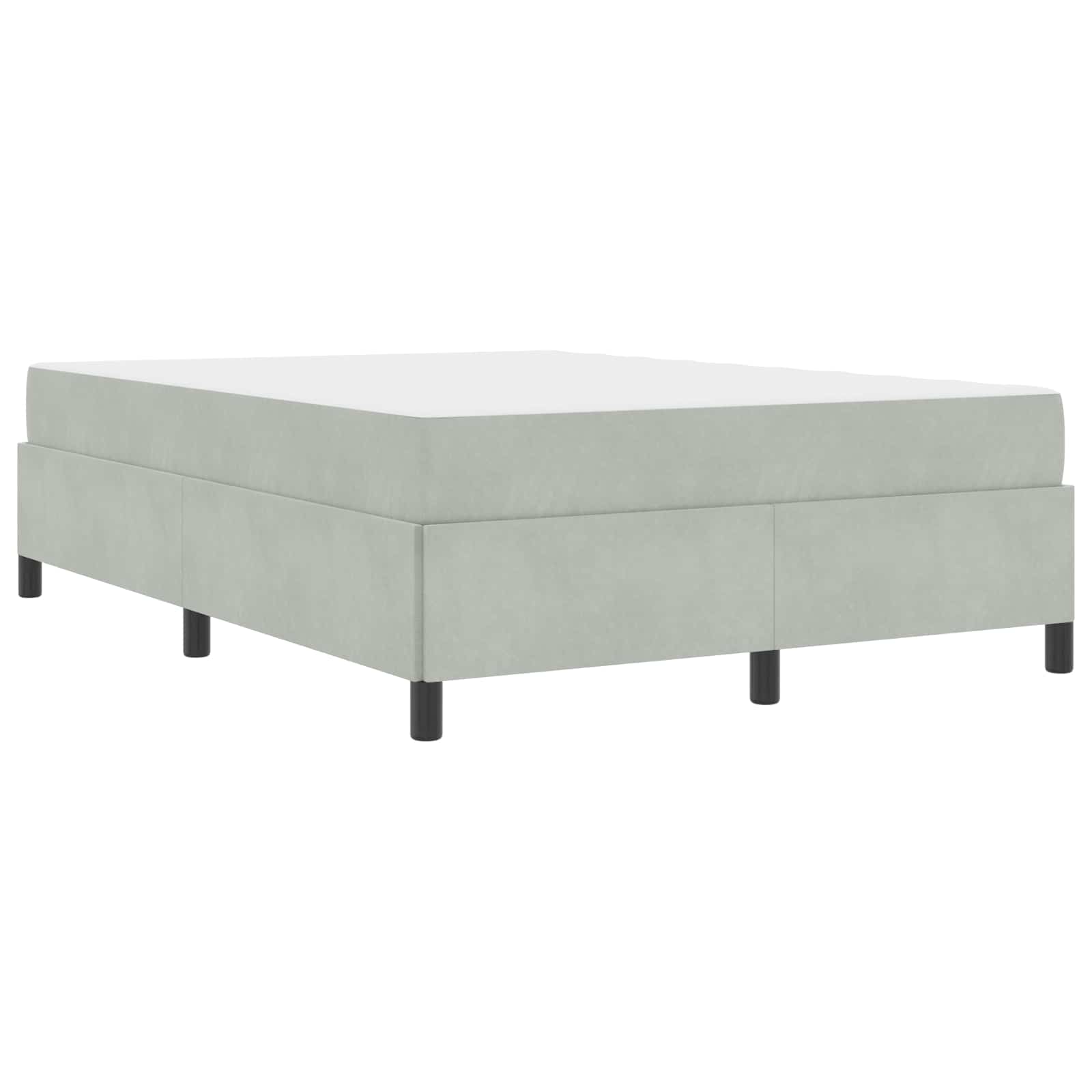 Krevetna konstrukcija Svijetlo siva 140 x 190 cm tkanina
