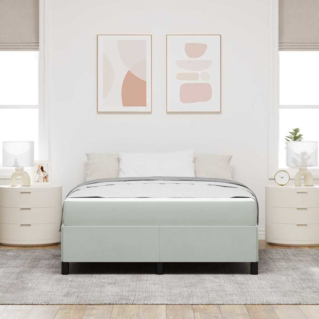 Krevetna konstrukcija Svijetlo siva 140 x 200 cm tkanina