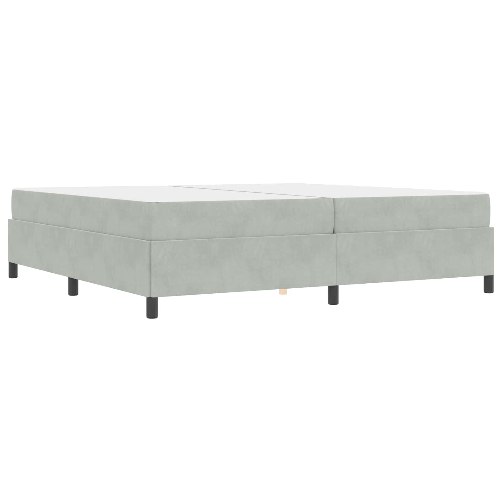Krevetna konstrukcija Svijetlo siva 200 x 200 cm tkanina