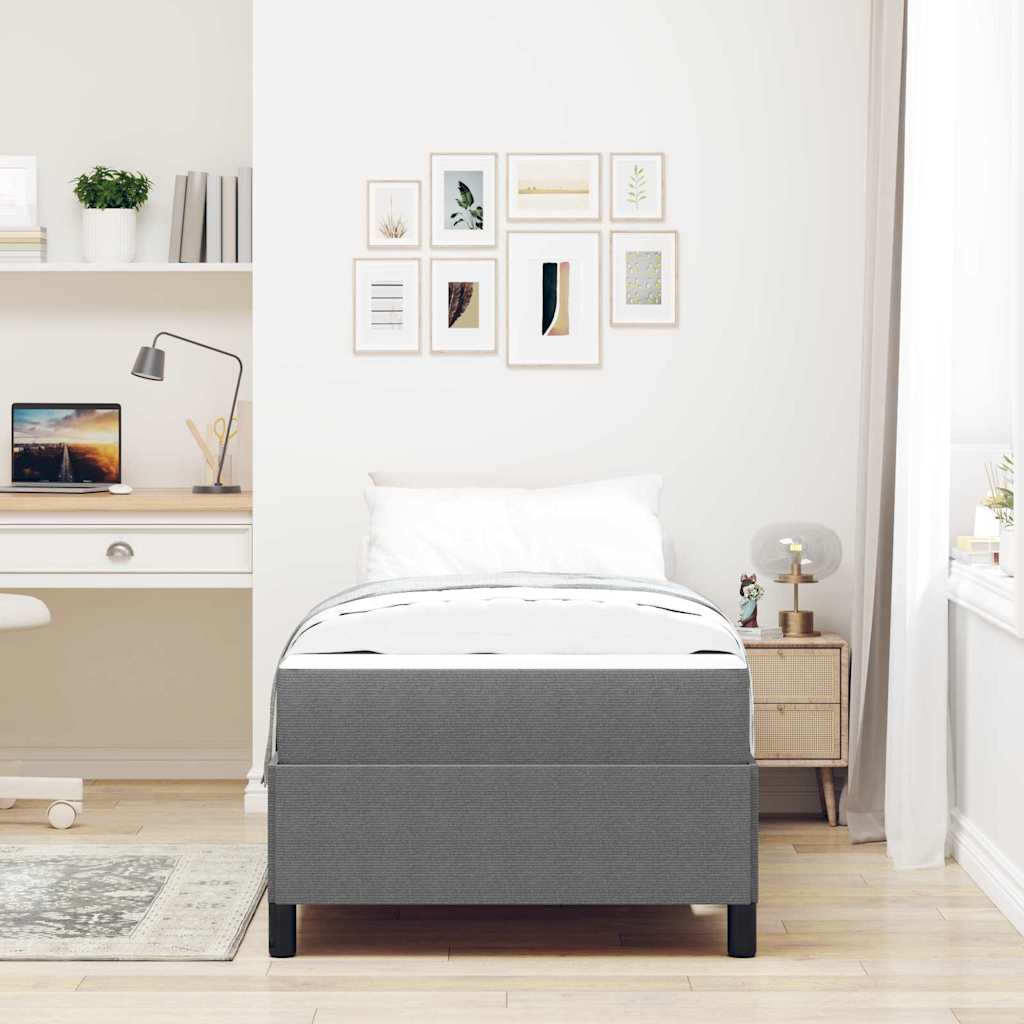 Krevetna konstrukcija Svijetlo siva 80 x 200 cm tkanina