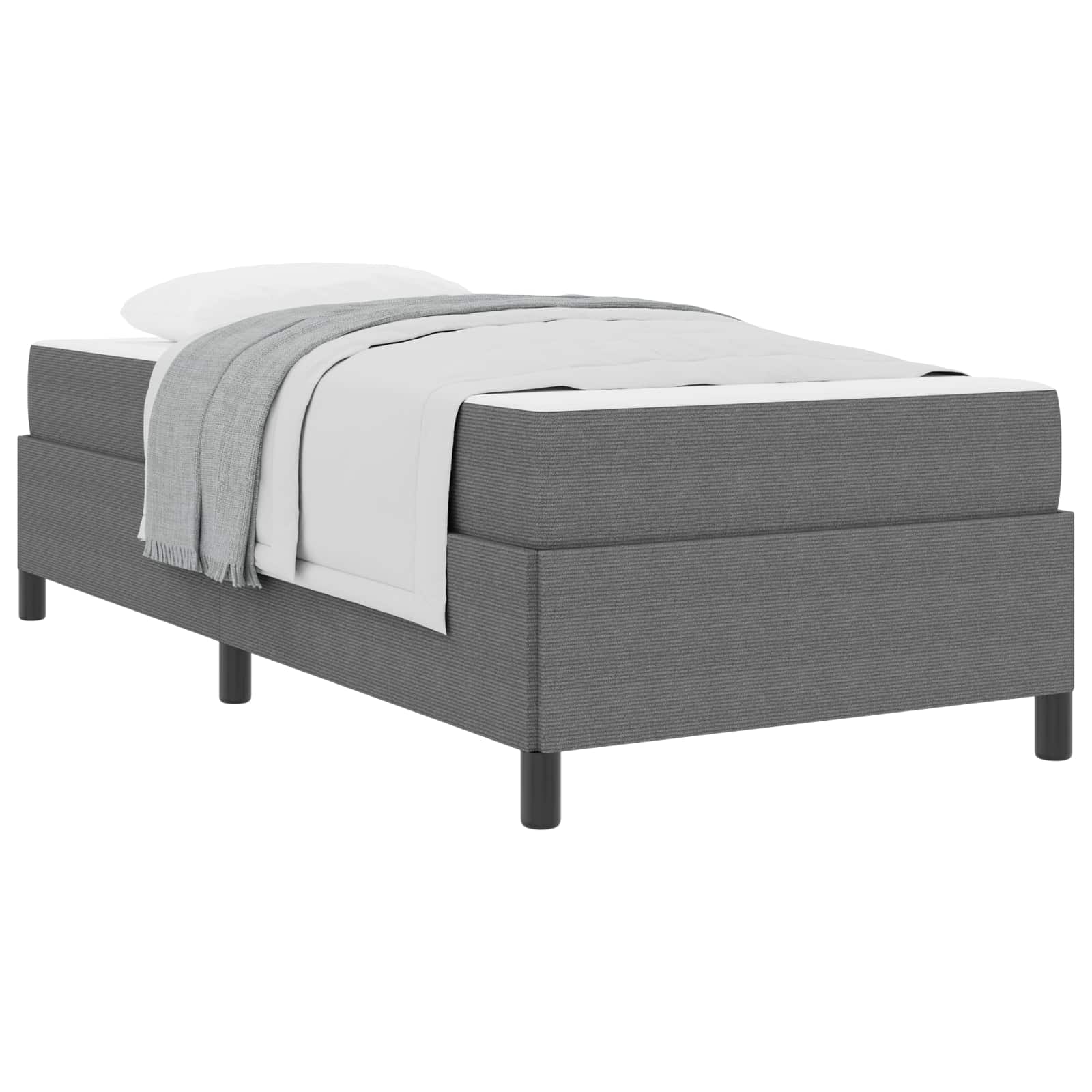 Krevetna konstrukcija Svijetlo siva 90 x 190 cm tkanina