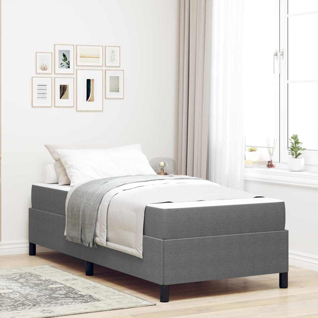 Krevetna konstrukcija Svijetlo siva 90 x 200 cm tkanina