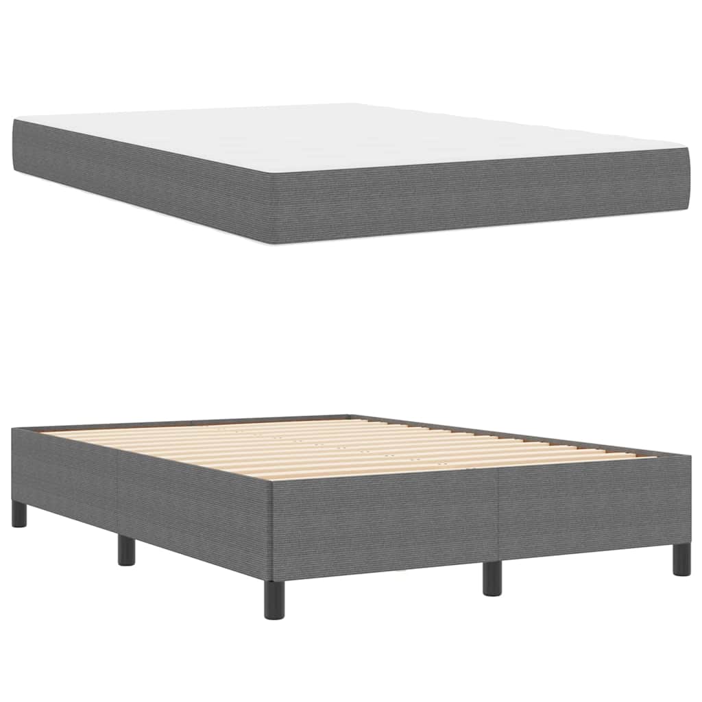 Krevetna konstrukcija Svijetlo siva 140 x 190 cm tkanina