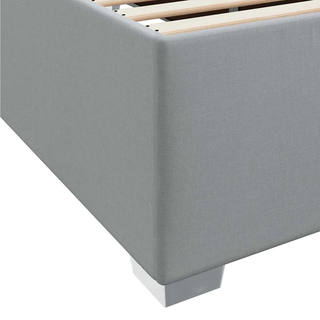 Krevetna konstrukcija Svijetlo siva 90 x 200 cm tkanina