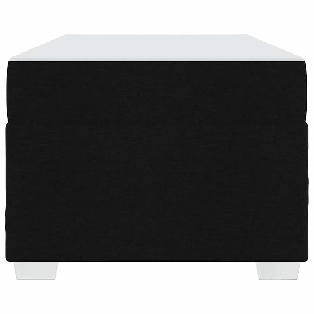 Krevetna konstrukcija s madracem Crna 100 x 200 cm tkanina