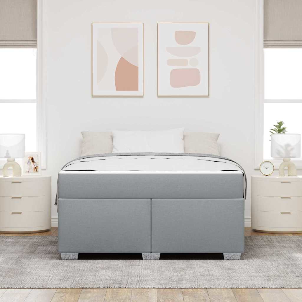 Krevetna konstrukcija Svijetlo siva 160 x 200 cm tkanina