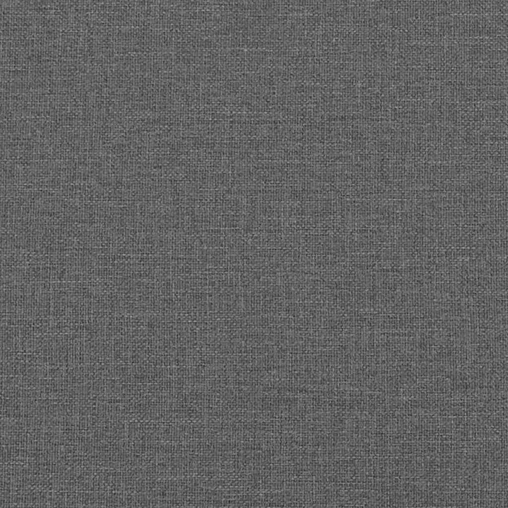Krevetna konstrukcija Tamno siva 200 x 200 cm tkanina