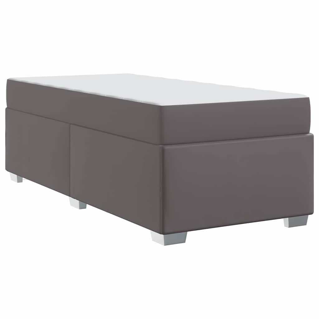 Krevetna konstrukcija s madracem Siva 100 x 200 cm tkanina