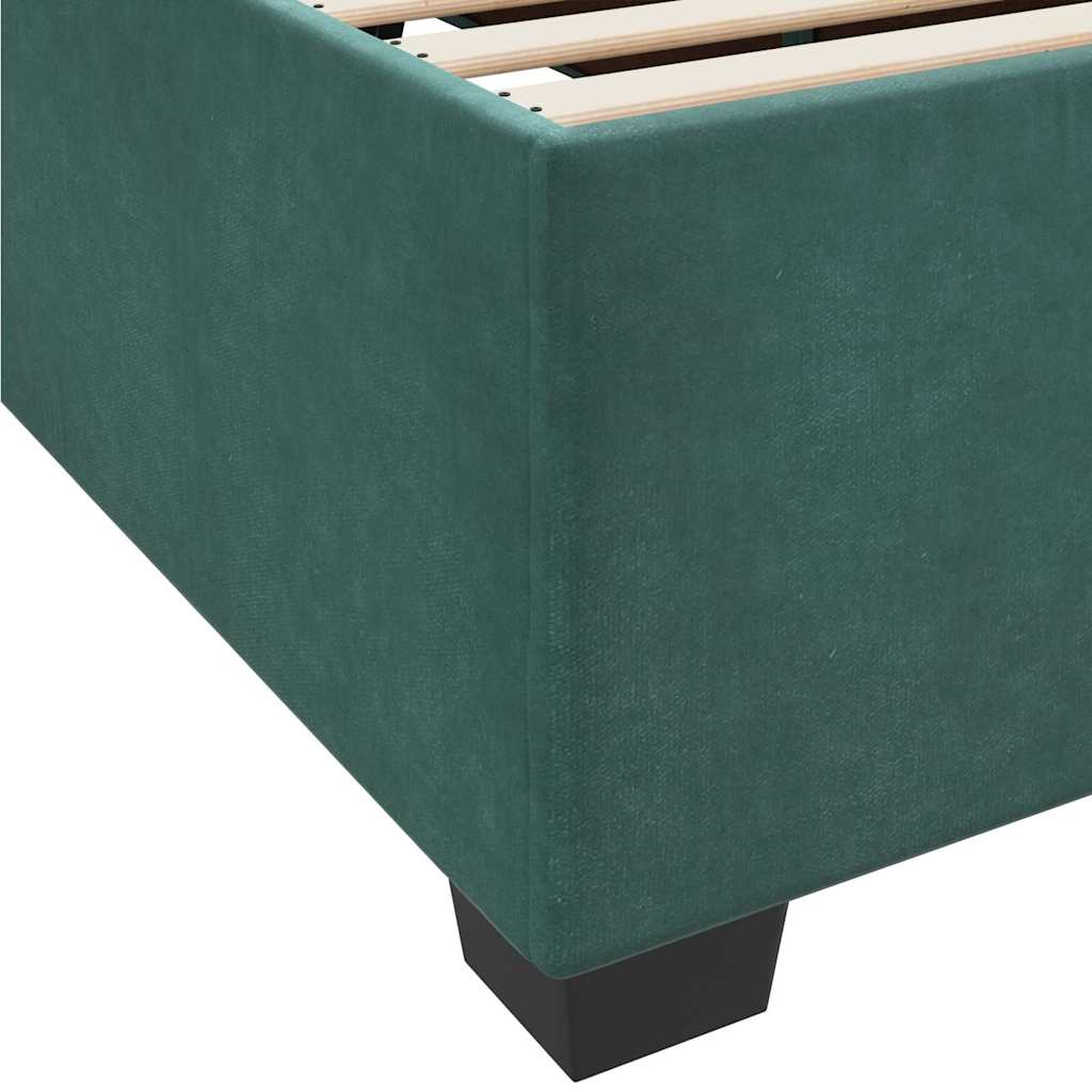 Krevetna konstrukcija Tamnozelena 140 x 200 cm tkanina