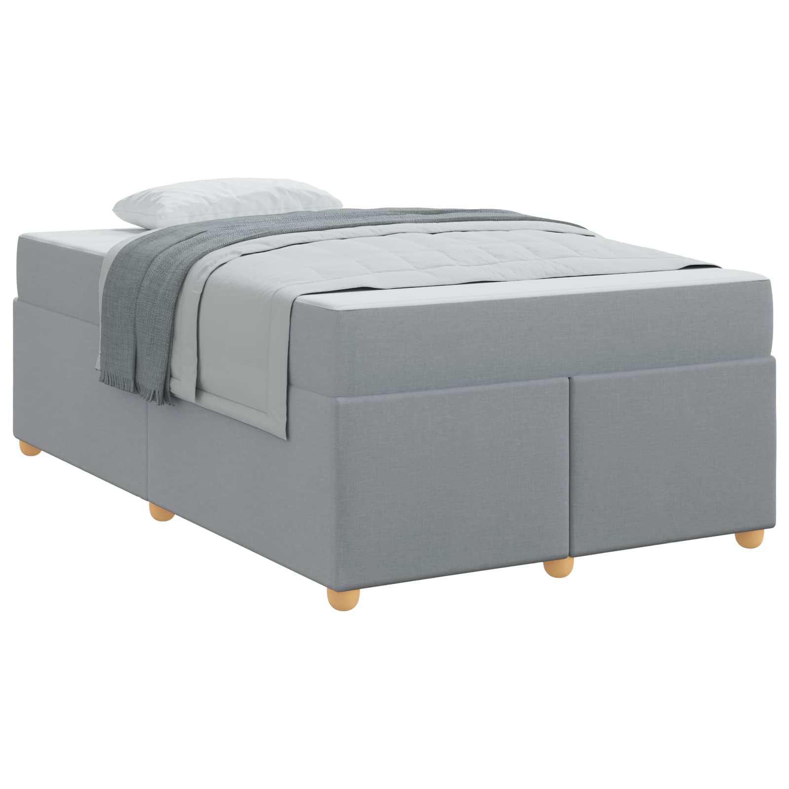 Krevetna konstrukcija Svijetlo siva 120 x 190 cm tkanina