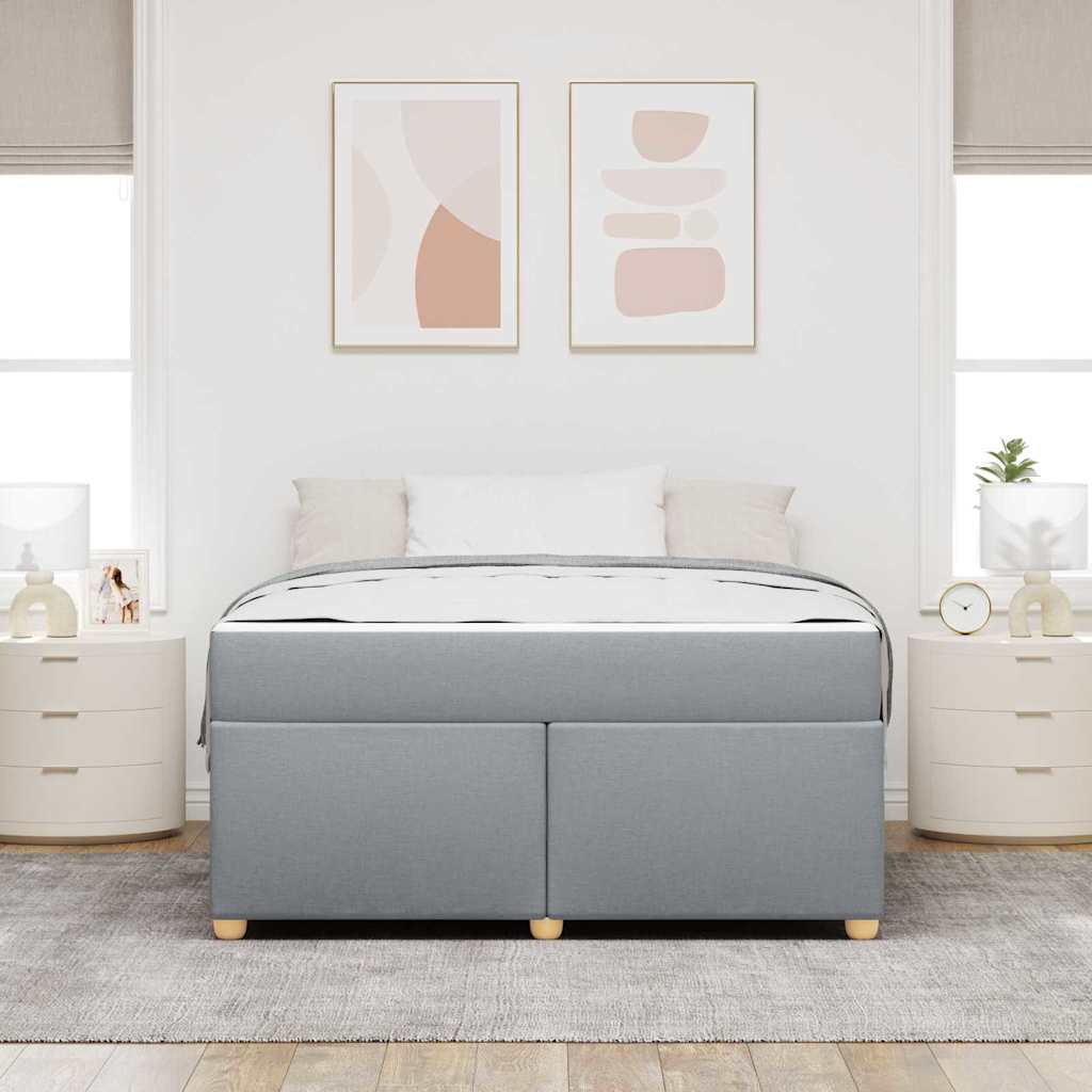 Krevetna konstrukcija Svijetlo siva 160 x 200 cm tkanina