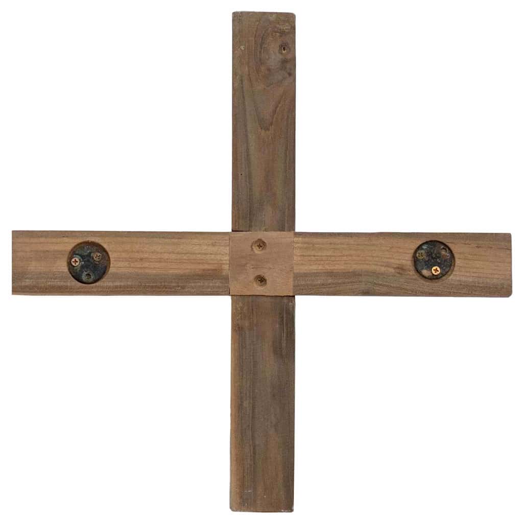 Božićno drvce s stalakom Smeđa 90 cm Masivna tikovina
