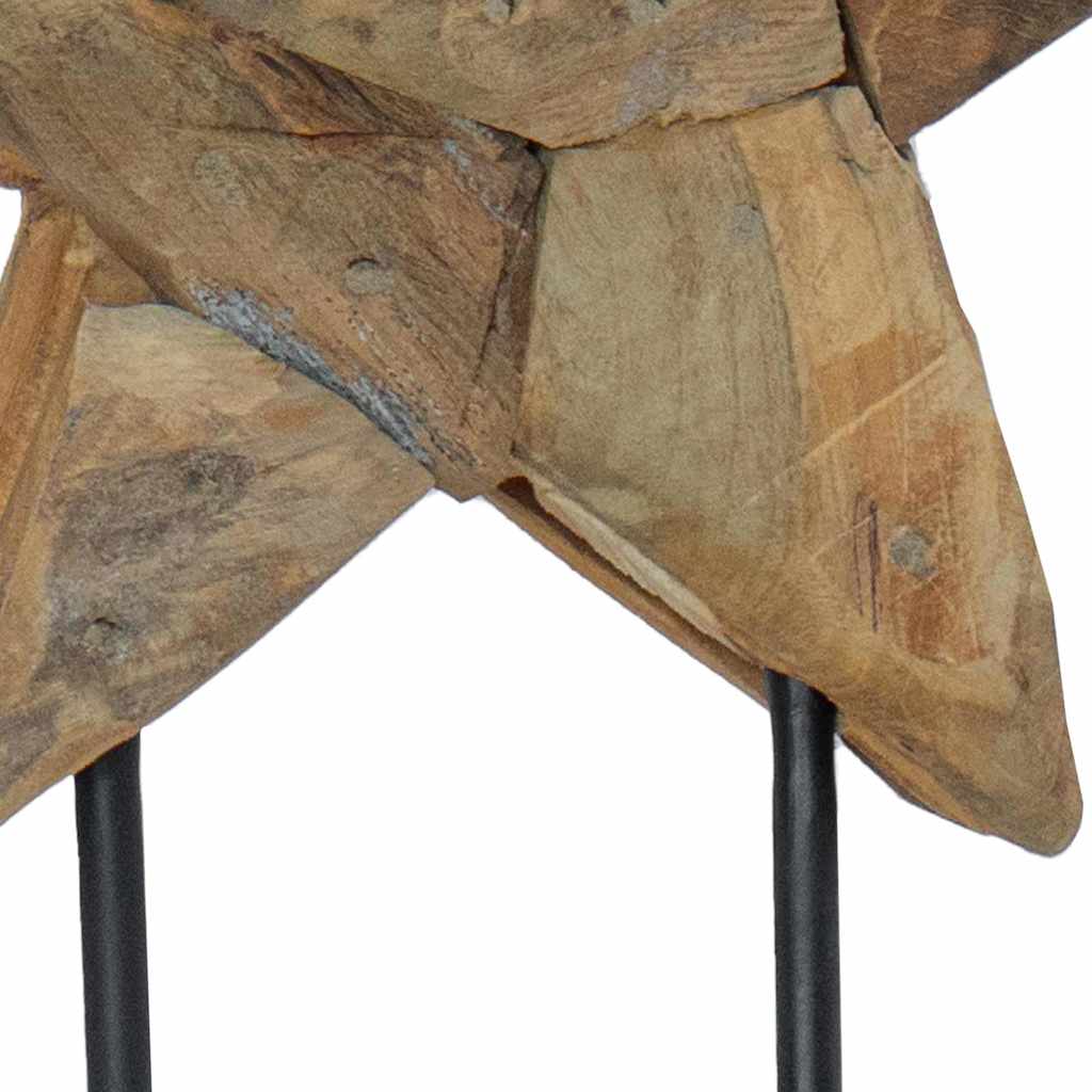 Božićna zvijezda Smeđa 31 x 15 x 46 cm Čvrsto teak drvo