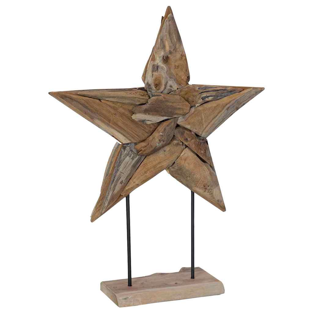 Božićna zvijezda Smeđa 59,5 x 18 x 74 cm Čvrsto teak drvo
