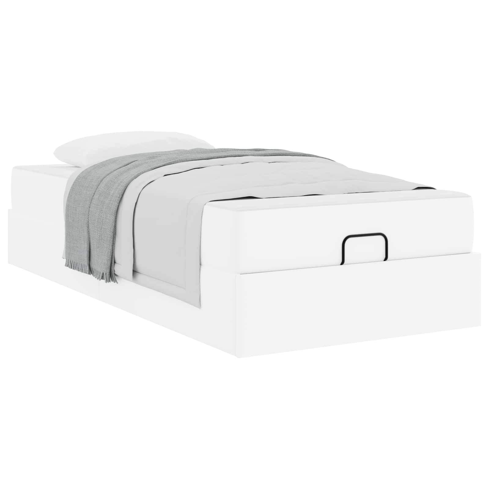 Okvir kreveta s madracem Ostalo 2 pcs Bijelo PVC