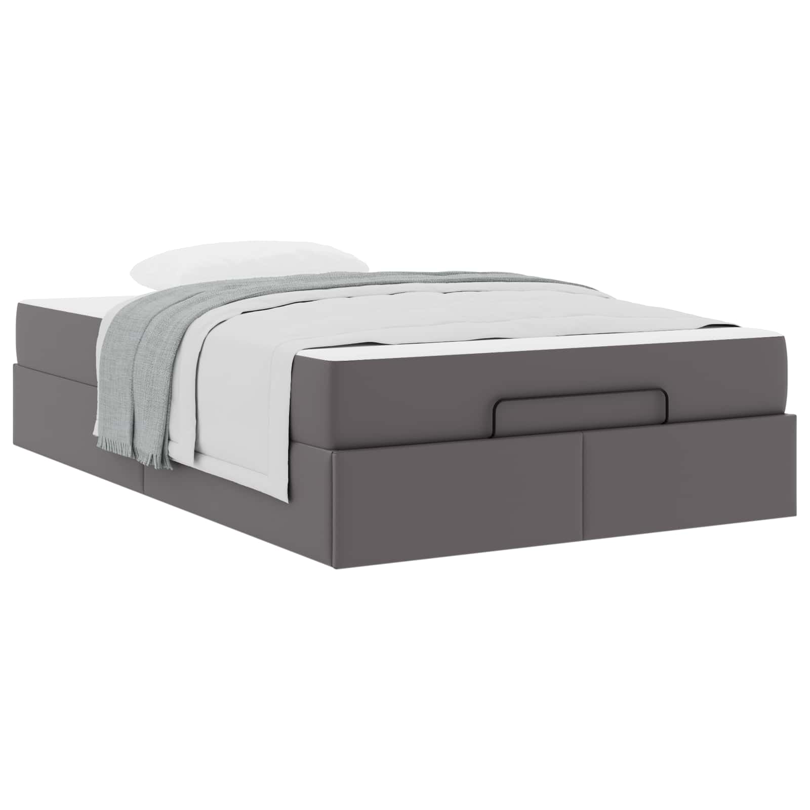 Okvir kreveta s madracem Ostalo 2 pcs Siva PVC