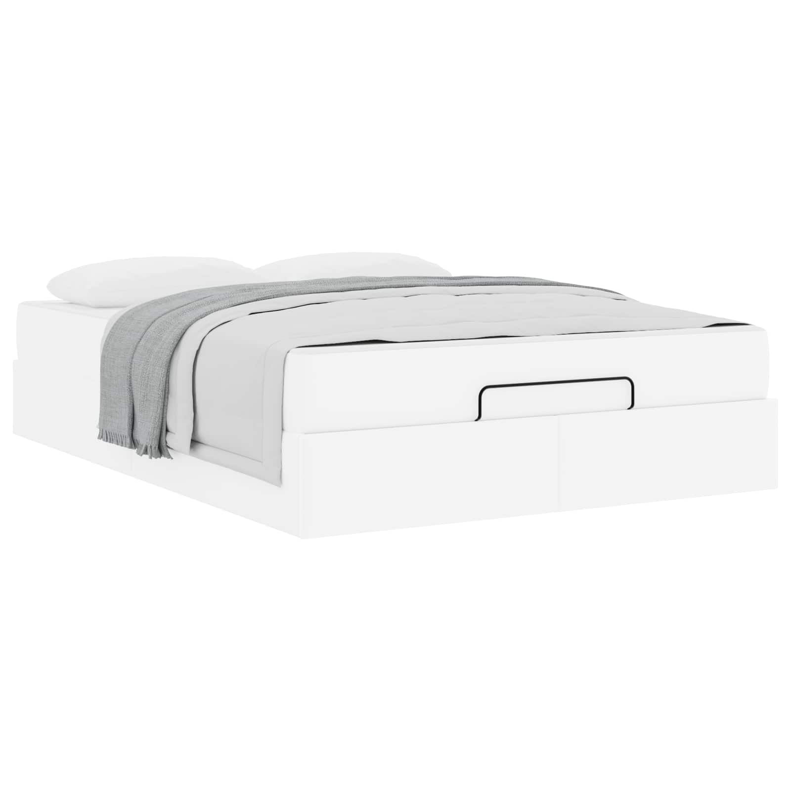Okvir kreveta s madracem Ostalo 2 pcs Bijelo PVC