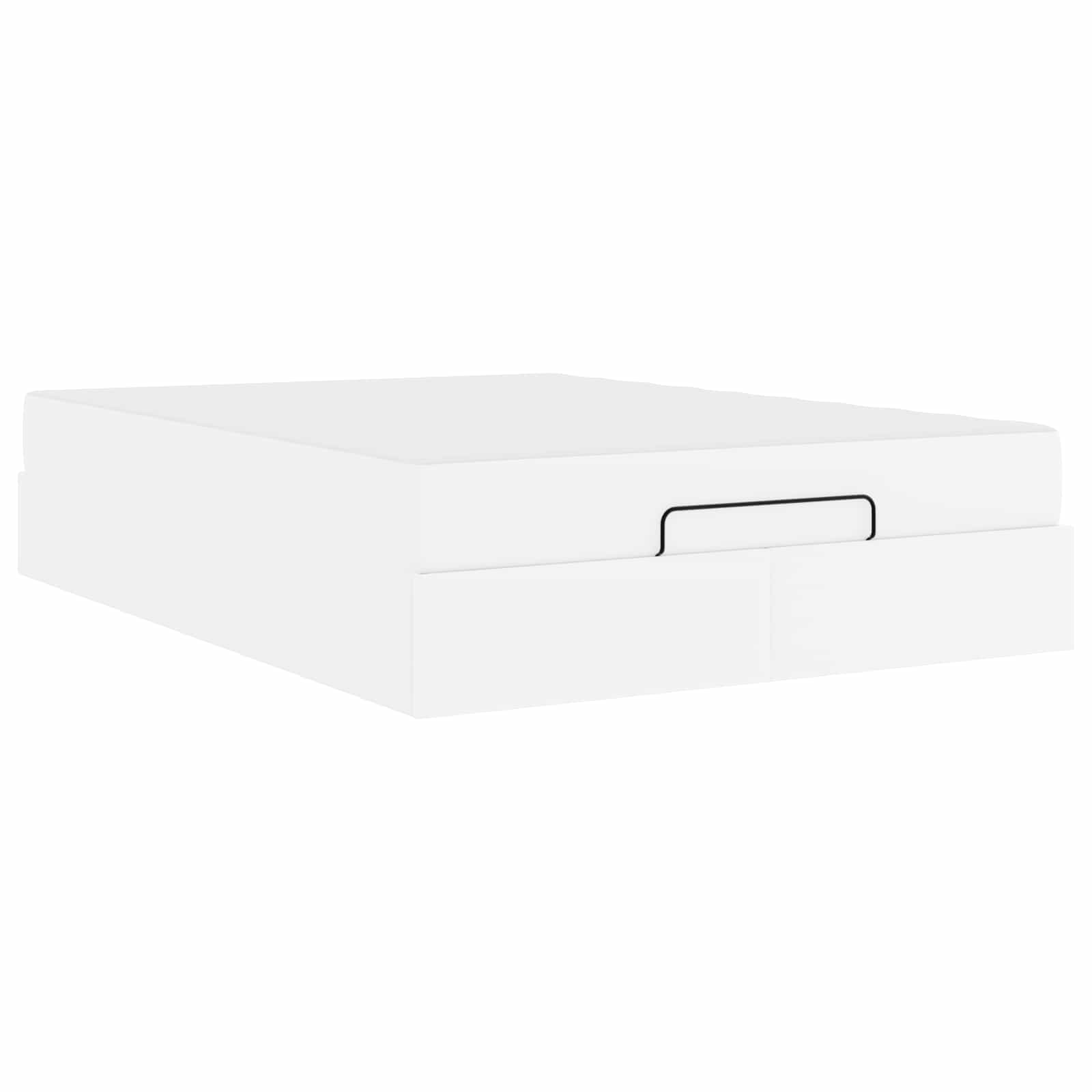 Okvir kreveta s madracem Ostalo 2 pcs Bijelo PVC