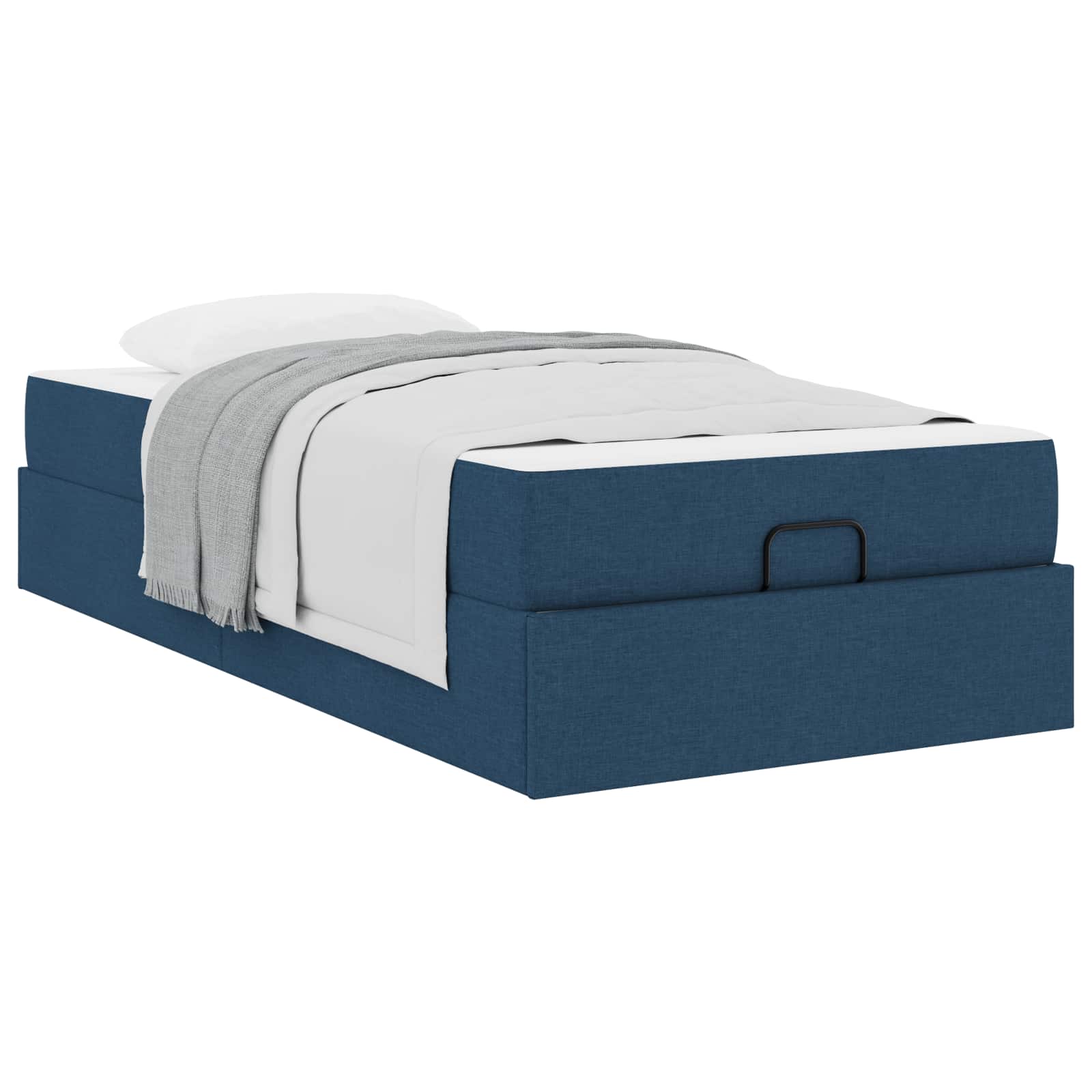 Okvir kreveta s madracem 2 pcs Plava tkanina