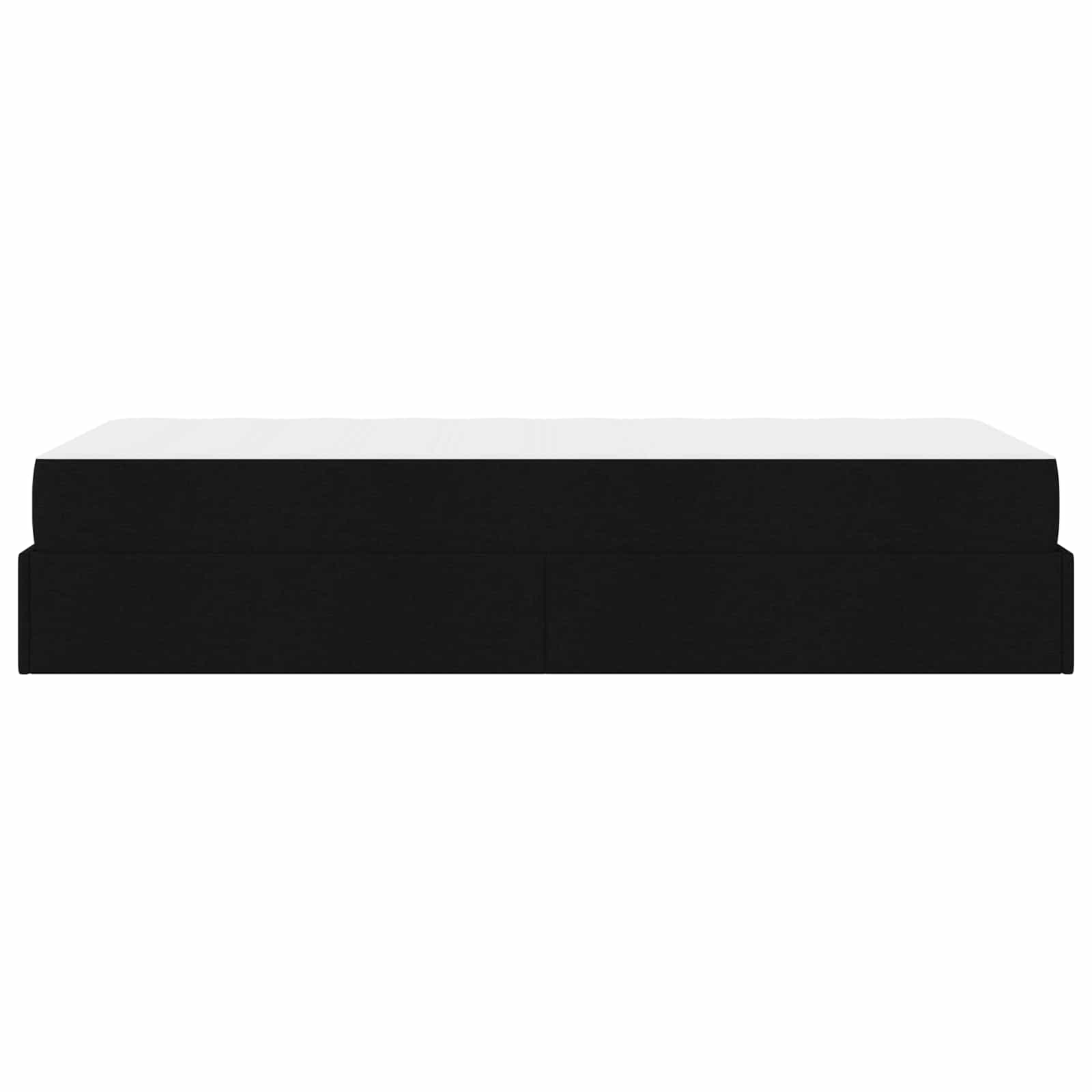 Okvir kreveta s madracem 2 pcs Crna tkanina