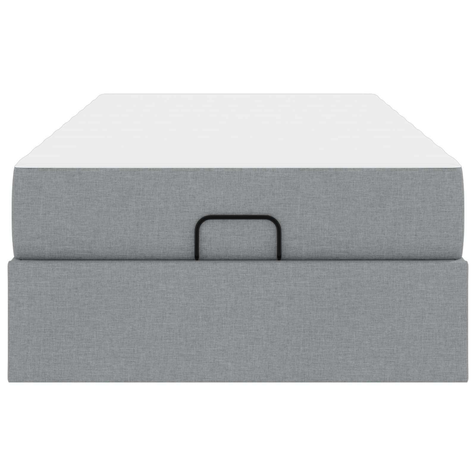 Okvir kreveta s madracem 2 pcs Svjetlosiva tkanina
