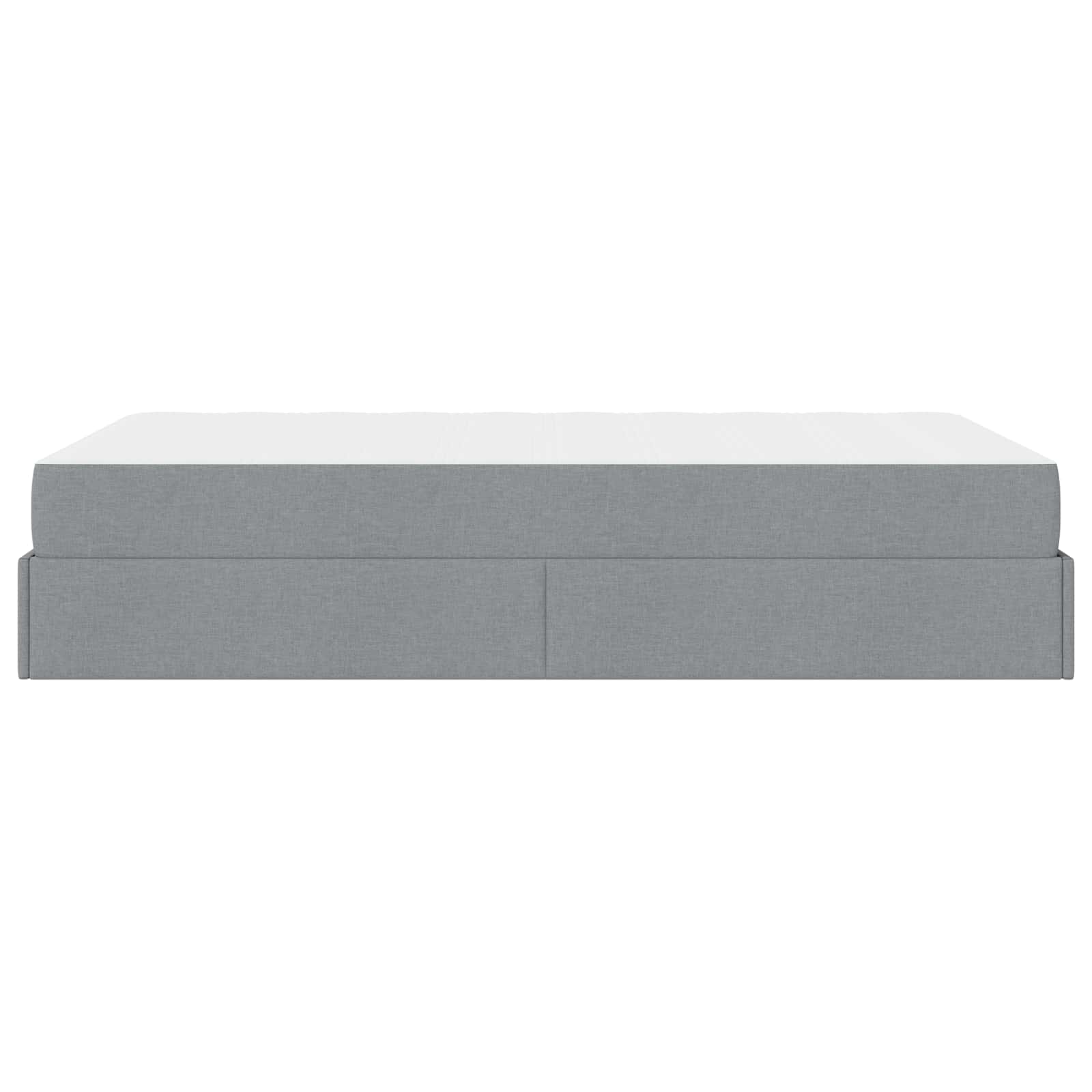 Okvir kreveta s madracem 2 pcs Svjetlosiva tkanina