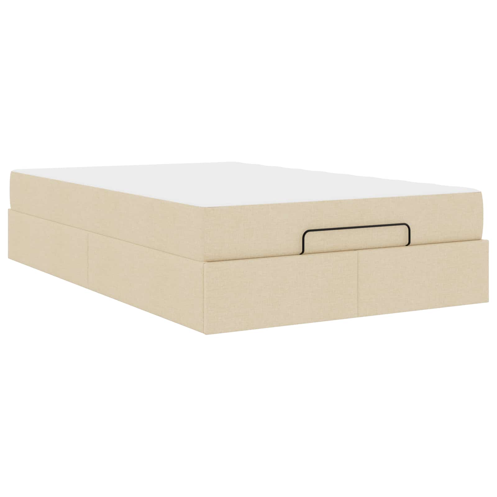 Okvir kreveta s madracem 2 pcs Krema tkanina