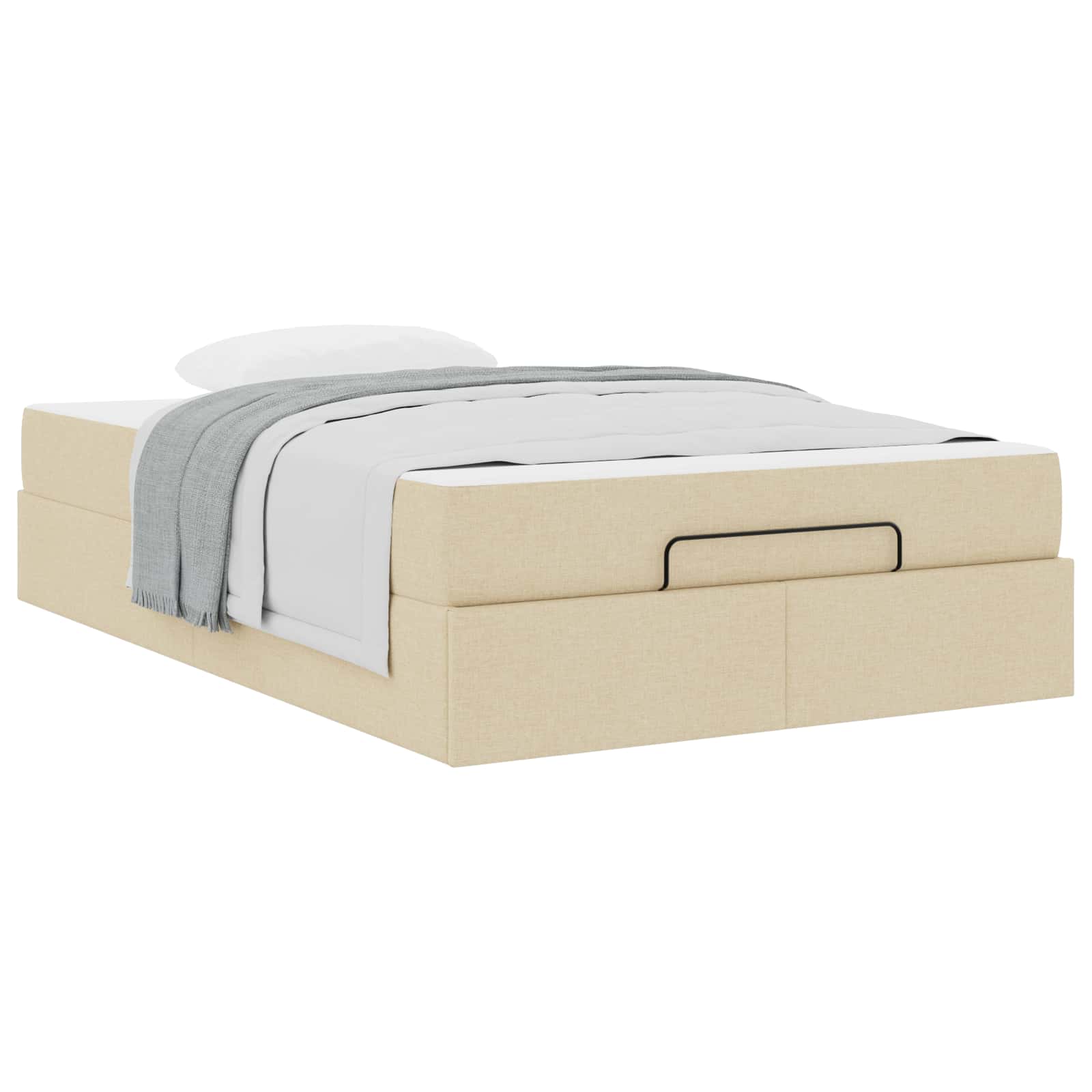 Okvir kreveta s madracem 2 pcs Krema tkanina