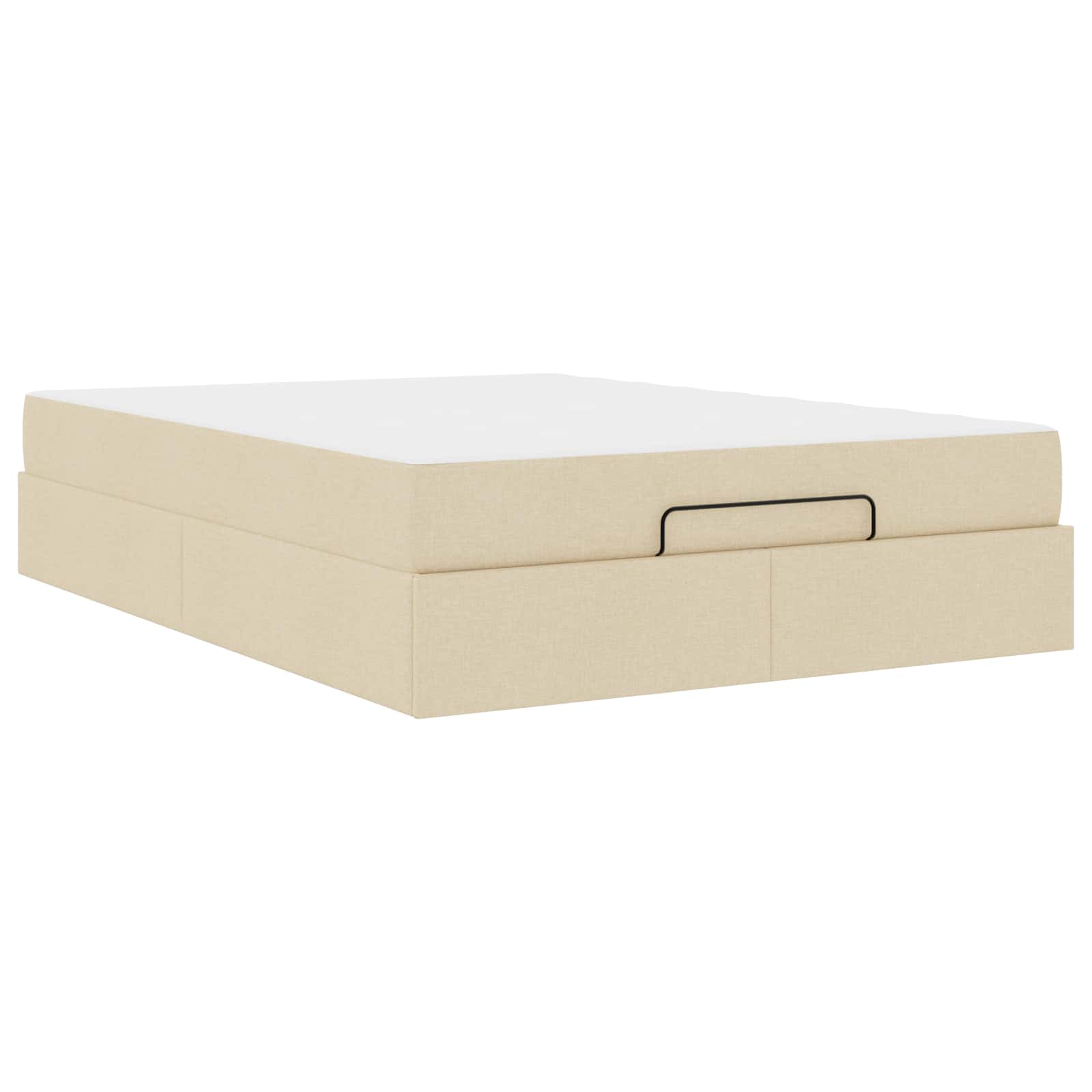 Okvir kreveta s madracem 2 pcs Krema tkanina
