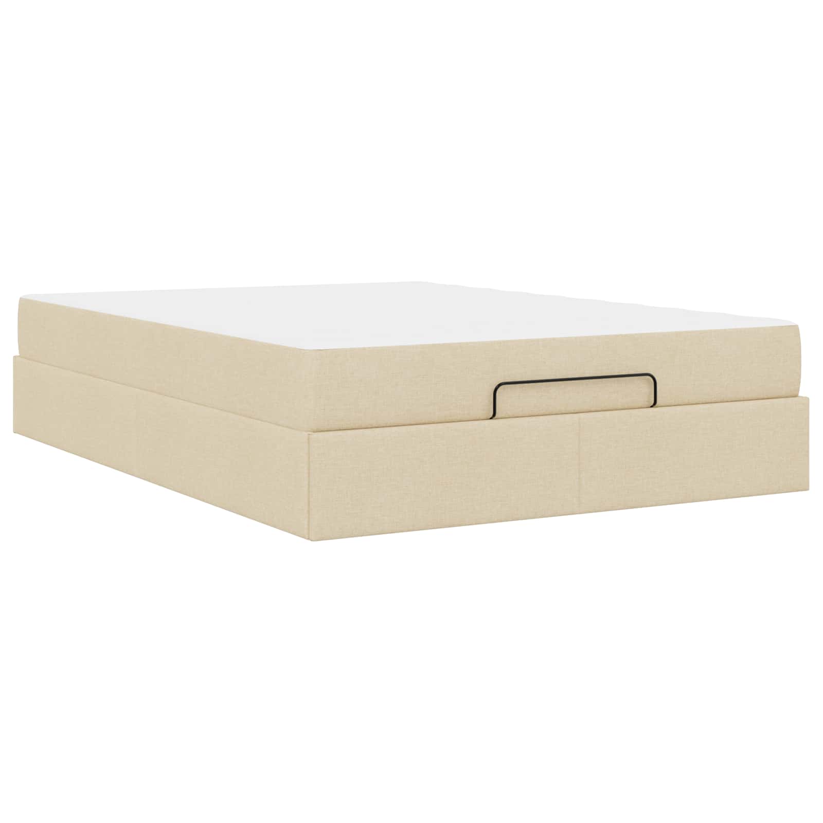 Okvir kreveta s madracem 2 pcs Krema tkanina